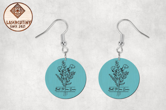 Best Mom Ever Mother s Day Boho Earrings Graphics