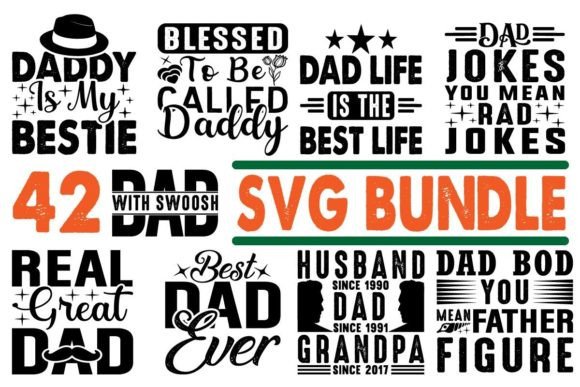 Dad and Fathers Day Svg T Shirt Bundle Graphics