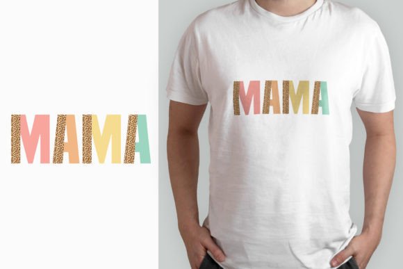 Mama Leopard Retro T-shirt Design Graphics Review