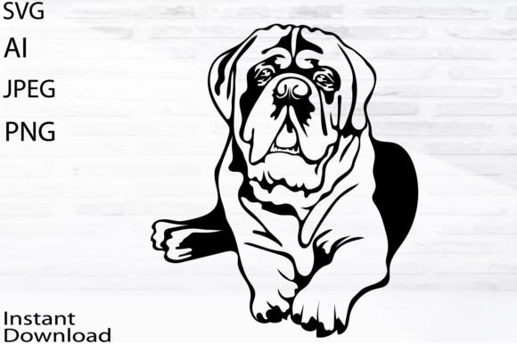 Mastife Dog Mom Mastife Dog Svg Png Jpg Graphics and Illustrations Review