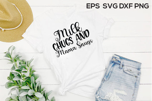 Mom and Mini Svg Design, Milk Chugs and Graphics